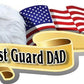 ProSticker 937 (One) 3" X 6" American Pride Series Coast Guard Dad Bald Eagle Decal Sticker
