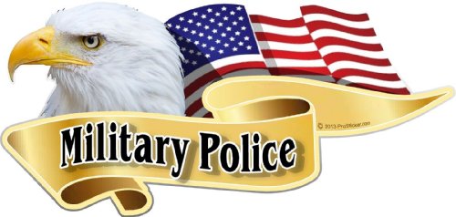 ProSticker 957 (One) 3" X 6" American Pride Series Military Police Bald Eagle Decal Sticker