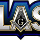 ProSticker 006.4 (One) 4" X 16" Masonic Series"2B1AsK1" Freemason Compass Square Decal Sticker
