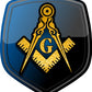 ProSticker 106 (One) 4" Masonic Series Freemason compass Shield Decal Sticker
