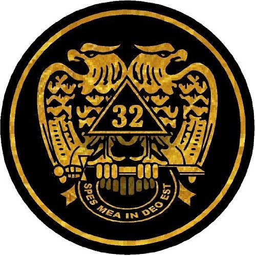 ProSticker 034 (One) 3.5" Masonic Series Scottish Rite 32nd Degree Masonic Decal Sticker
