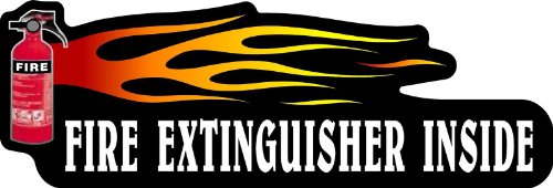 ProSticker 1903 (One) 2.5" X 7.5" FEI Series Fire Extinguisher Inside Decal Sticker