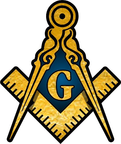 ProSticker 001 (Four Pack) 3" Masonic Series Freemason Compass Square Decal Sticker