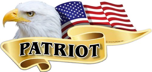 ProSticker 948 (One) 3" X 6" American Pride Series Patriot Bald Eagle Decal Sticker