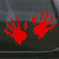 ProSticker 1261/1262 (Right Hand and Left Hand) 4" Zombie Series Red Blood Hand Decal Sticker