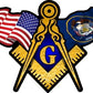 ProSticker 079 (One) 3" X 5" Masonic Series American & Utah Flags Compass Square Decal Sticker