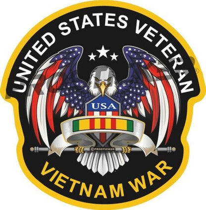 Vietnam War Veteran Decal USA Flag Eagle Military ProSticker 288