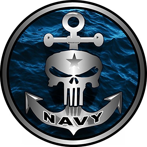 ProSticker 1064V (One) Patriot Series Navy Military Anchor Decal Sticker