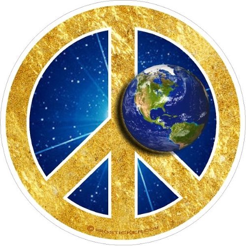 ProSticker 2113 (One) 4" Harmony Series World Peace Symbol Decal Sticker
