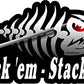 ProSticker 1524 (One) 3.5" X 7" Fishing Art Series Whack Em Stack Em Skeleton Arrow Decals Sticker