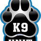 ProSticker 1080 (One) 4" Patriot Series K9 Unit Paw Thin Blue Line Support Decal Sticker