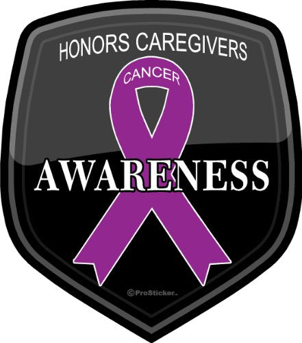 ProSticker 2523 (One) 4" Cancer Awareness Series Honors Caregiver Decal Sticker