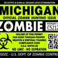 ProSticker 1232 (Two Pack) 3"x 4" Zombie Series Michigan Hunting License Permit Decal Sticker