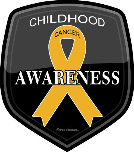 ProSticker 2515 (One) 4" Cancer Awareness Series Childhood Decal Sticker