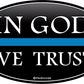 ProSticker 1081 (One) 3.5" X 6" Patriot Series in God We Trust Thin Blue Line Support Decal Sticker