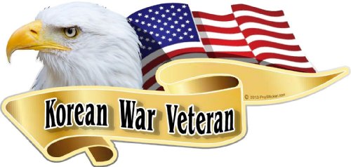 ProSticker 959 (One) 3" X 6" American Pride Series Korean War Veteran Bald Eagle Decal Sticker