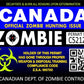 ProSticker 1209 (Two Pack) 3"x 4" Zombie Series Canada Hunting License Permit Decal Sticker