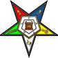 ProSticker 111 (One) 5" Masonic Series Order of the Eastern Star Down Compass Square Decal Sticker