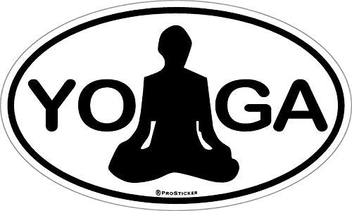ProSticker 2675 (One) 3" X 5" Yoga Series Sitting Pose Decal Sticker