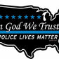 ProSticker 1120V (One) Patriot Series in God WeTrust, Police Lives Matter Thin Blue Line Decal Sticker