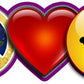 ProSticker 2114 (One) 3" X 7.5" Harmony Series World Peace Love Smile Decal Sticker