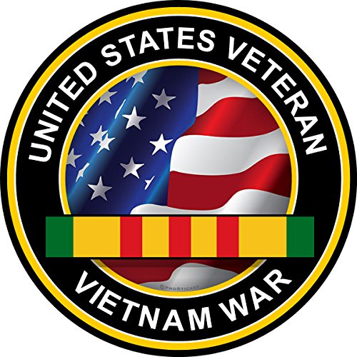 ProSticker 1070V (One) Patriot Series United States Veteran, Vietnam War Military Anchor Decal Sticker
