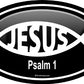 ProSticker 2212 (One) 3" X 5" Euro Oval Series Jesus Psalm 1" Decal Sticker