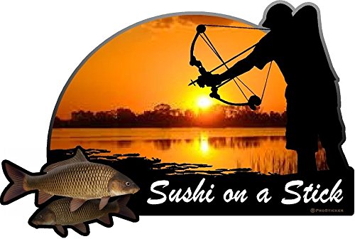 ProSticker 1533 (One) 4" X 6" Fishing Art Series Sushi on a Stick Arrow Decals Sticker