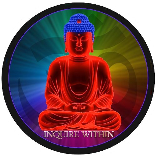 ProSticker 2118 (One) 4" Harmony Series Buddha Inquire Within Decal Sticker