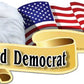 ProSticker 993 (One) 3" X 6" American Pride Series Proud Democrat Bald Eagle Decal Sticker