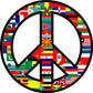 ProSticker 2115 (One) 4" Harmony Series World Peace Flags Decal Sticker