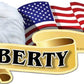 ProSticker 989 (One) 3" X 6" American Pride Series Liberty Bald Eagle Decal Sticker