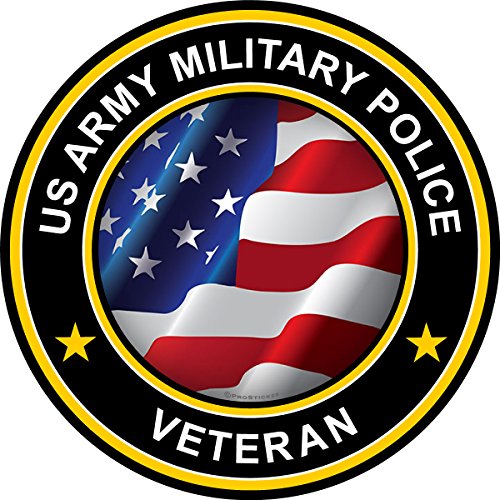 ProSticker 1067 (One) 4" Military Series US Military Police Veteran Flag Decal Sticker