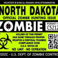 ProSticker 1244 (Two Pack) 3"x 4" Zombie Series North Dakota Hunting License Permit Decal Sticker