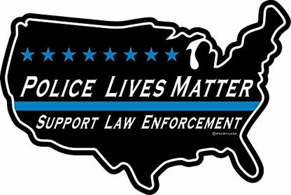 ProSticker 1121V (One) Patriot Series Police Lives Matter, Support Law Enforcement Thin Blue Line Decal Sticker