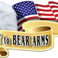 ProSticker 986 (One) 3" X 6" American Pride Series Right to Bear Arms Bald Eagle Decal Sticker