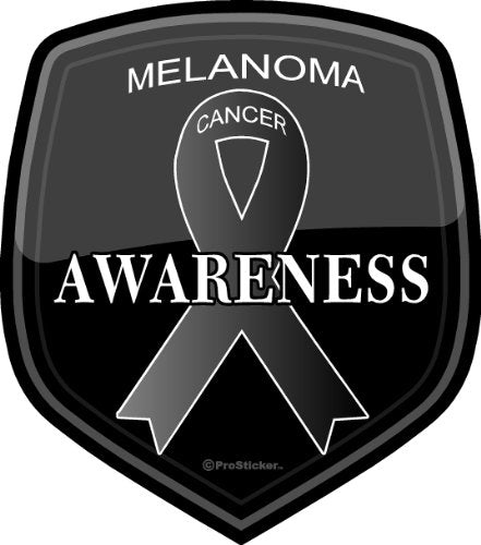 ProSticker 2519 (One) 4" Cancer Awareness Series Melanoma Decal Sticker