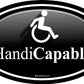 ProSticker 2200 (One) 3" X 5" Euro Oval Series Handicapable Decal Sticker