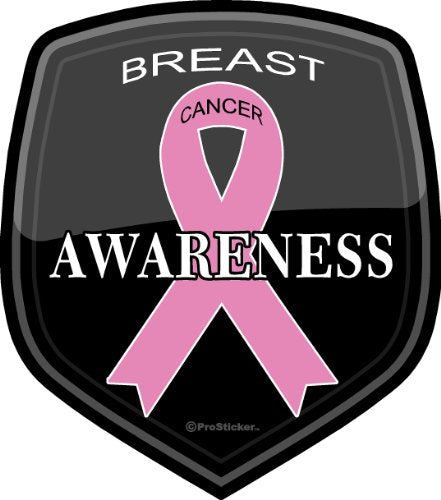 ProSticker 2509 (One) 4" Cancer Awareness Series Breast Decal Sticker
