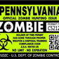 ProSticker 1248 (Two Pack) 3"x 4" Zombie Series Pennsylvania Hunting License Permit Decal Sticker