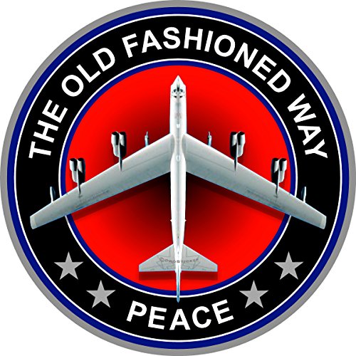 ProSticker 215 (One) 4" Patriot Series The Old Fashion Way, Peace B-52 Bomber Plane Decal Sticker
