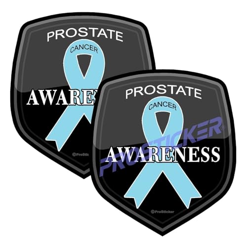 Prostate Cancer Awareness Ribbon Decal (One) 3" 2 Pack ProSticker 2505 2PK