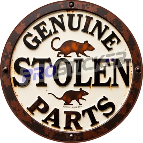 Rat Rod Decal – Genuine Stolen Parts Vintage Look Vinyl Sticker for Cars, Trucks, Motorcycles, Toolboxes, and More – Retro Hot Rod Style Sticker Prosticker 368