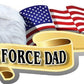 ProSticker 929 (One) 3" X 6" American Pride Series Air Force Dad Bald Eagle Decal Sticker