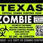ProSticker 1253 (Two Pack) 3"x 4" Zombie Series Texas Hunting License Permit Decal Sticker