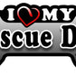 ProSticker 2147 (One) 3" X 7" Harmony Series I Love My Rescue Dog Decal Sticker