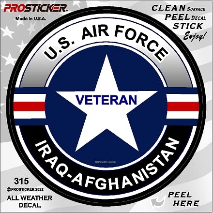 315 (One) 4" United States Air Force Iraq Afghanistan Veteran Decal