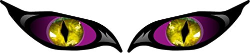 ProSticker 9029.5 (One Set) 2.25" X 5" Zombie Series Purple Evil Eye Decal Sticker