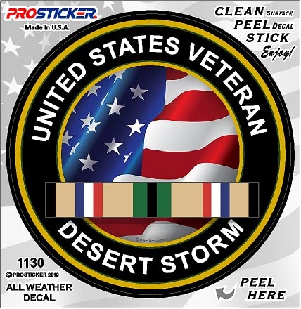 ProSticker 1130V (One) US Desert Storm Flag Decal Sticker