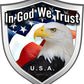 ProSticker 1077 (One) 4" Military Series in God We Trust, USA Flag Eagle Decal Sticker